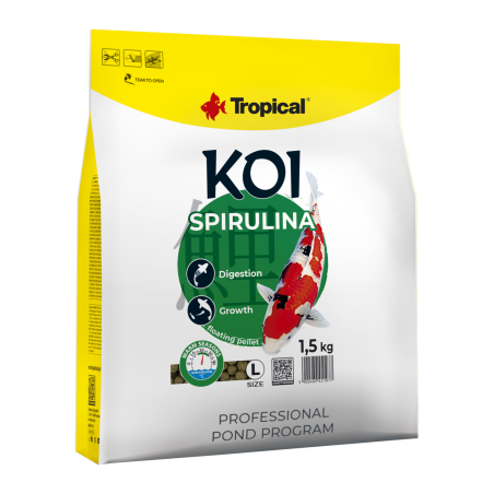 Koi Spirulina Pellet Size L 5l/1,5kg