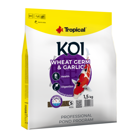 Koi Wheat Germ&Garlic Pellet Size S  5l/1,5kg