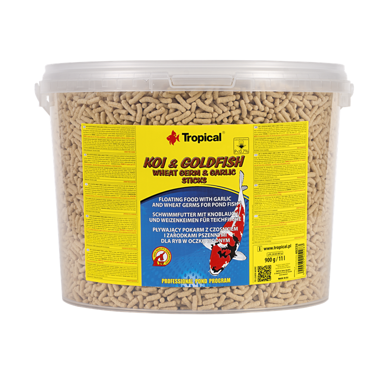 Koi&Goldfish Wheat Germ&Garlic Sticks 11l /900g
