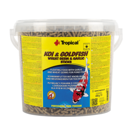 Koi&Goldfish Wheat Germ&Garlic Sticks 5l / 430g